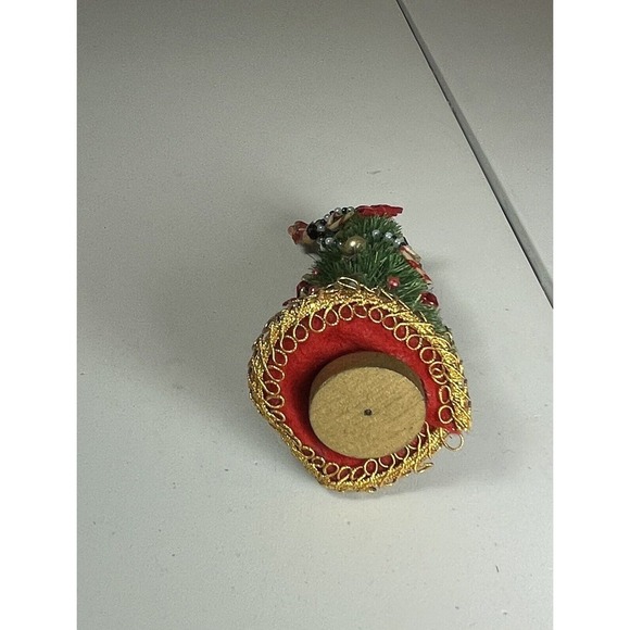 4 Vintage Dollhouse Miniatures Santa Mouse Mrs Claus Jewelled Christmas Tree - Picture 9 of 16